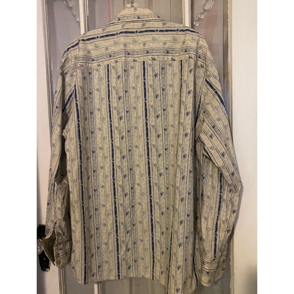 Perry Ellis Mens XL  Graphic Sprint LongSleeve Button-Down Shirt - Picture 2 of 4
